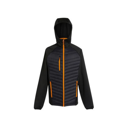 Picture of REGATTA NAVIGATE HYBRID JACKET BLACK/ORANGE