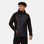 Picture of REGATTA NAVIGATE HYBRID JACKET BLACK/NEW ROYAL