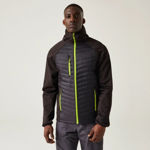 Picture of REGATTA NAVIGATE HYBRID JACKET BLACK/LIMEGREEN