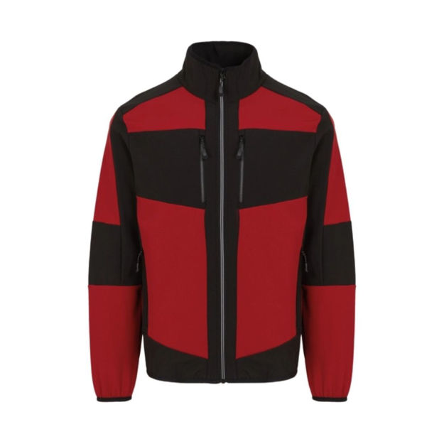 Picture of REGATTA E-VOLVE UNISEX SOFTSHELL HYBRID JACKET RED/BLACK