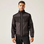 Picture of REGATTA E-VOLVE UNISEX SOFTSHELL HYBRID JACKET ASH/BLACK