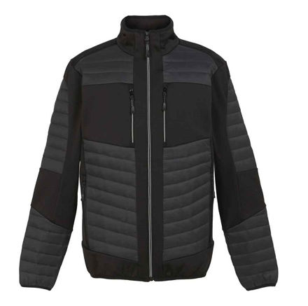 Picture of REGATTA E-VOLVE UNISEX THERMAL HYBRID JACKET ASH/BLACK