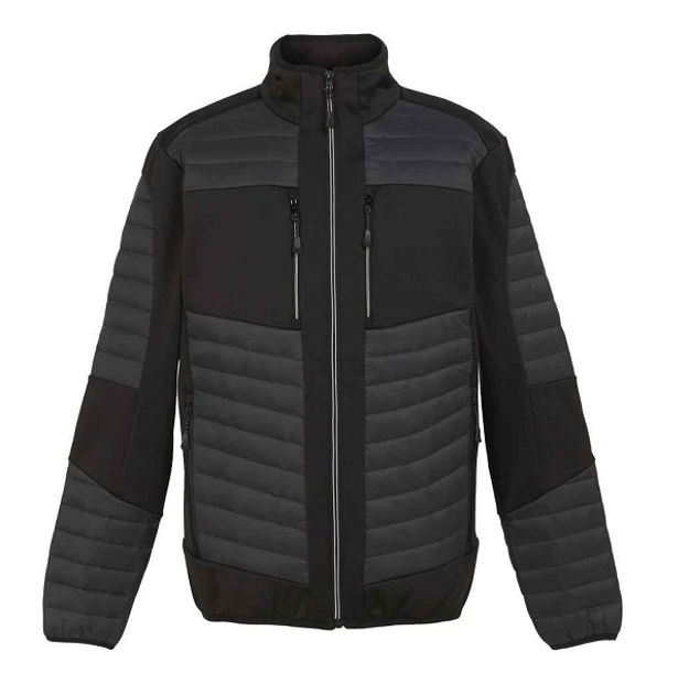 Picture of REGATTA E-VOLVE UNISEX THERMAL HYBRID JACKET ASH/BLACK